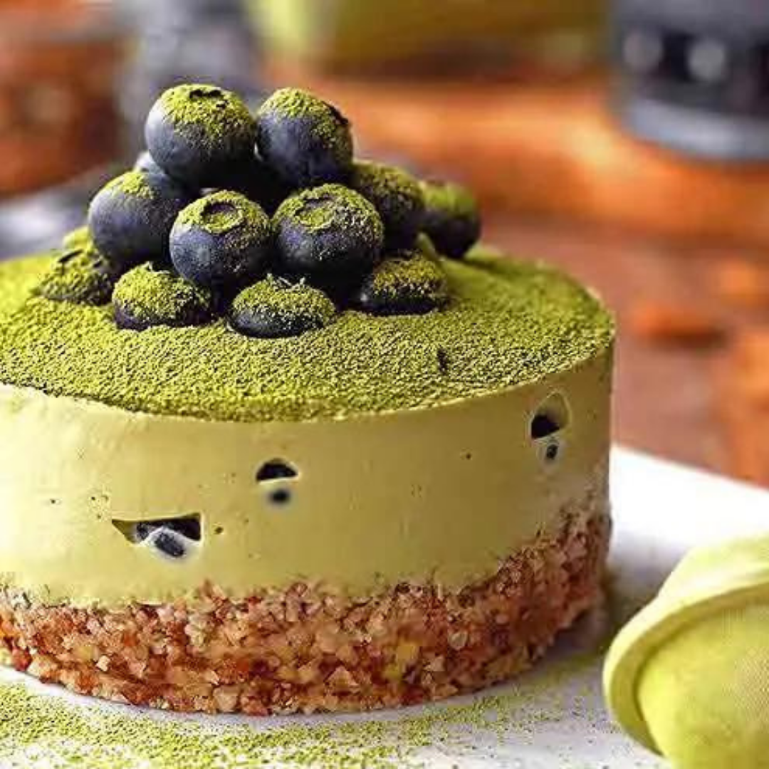Vegan Matcha Cake in Cashew Crust⁠ – Zen Tea Leaf