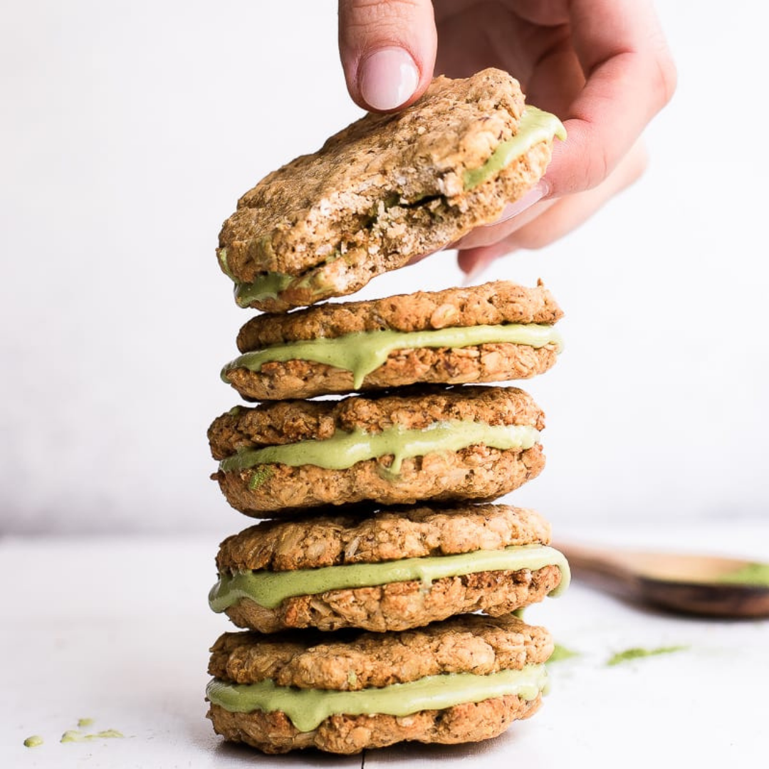 Healthy Matcha Filled Oatmeal Cream Pies – Zen Tea Leaf