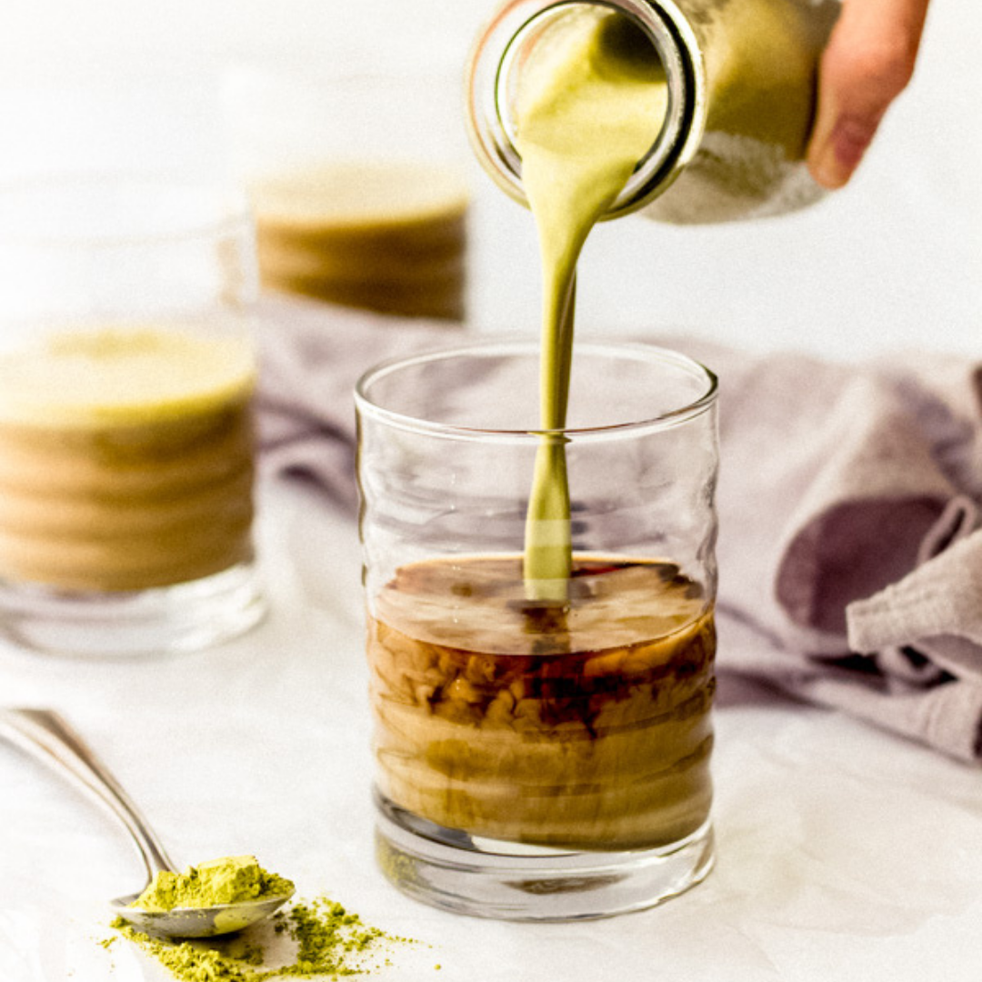 Iced Matcha Coffee Latte